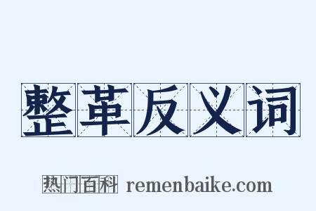 整革反义词是什么意思的图片